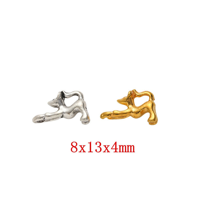 Vintage DIY Jewelry Accessory Zinc Alloy Cat Pendant Charm For Bracelet Making