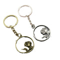 Metal Rose Flower Keychain Bag Charm Gift view 5