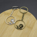 Metal Rose Flower Keychain Bag Charm Gift view 4
