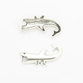 Antique Silver Zinc Alloy Shark Charm Pendant for DIY Necklace Bracelet Jewelry Making view 2