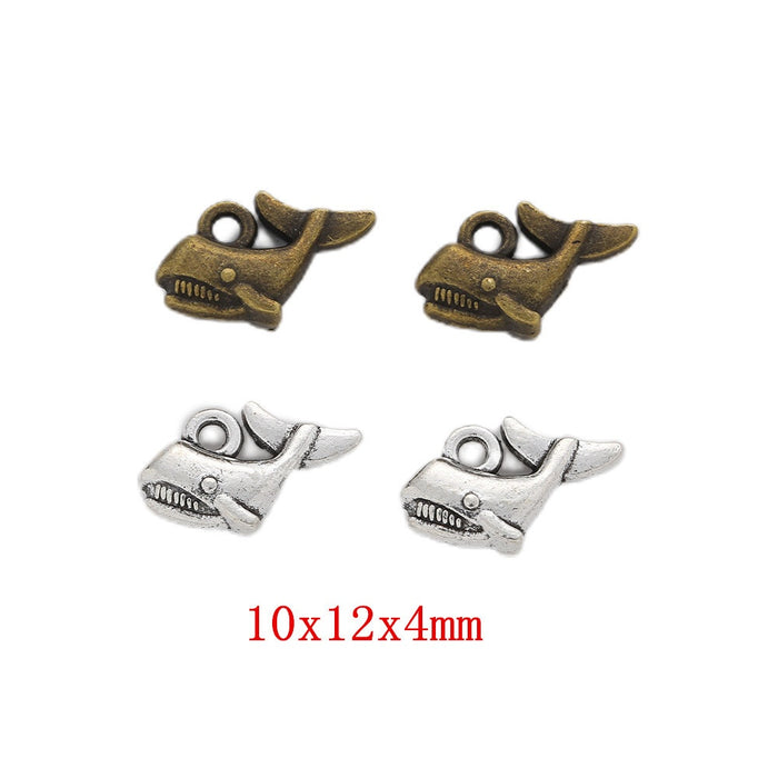 Zinc Alloy Whale Charm Pendant for DIY Necklace Bracelet Jewelry Making