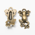 Zinc Alloy Frog Charm Pendant for DIY Necklace Bracelet Jewelry Making view 2