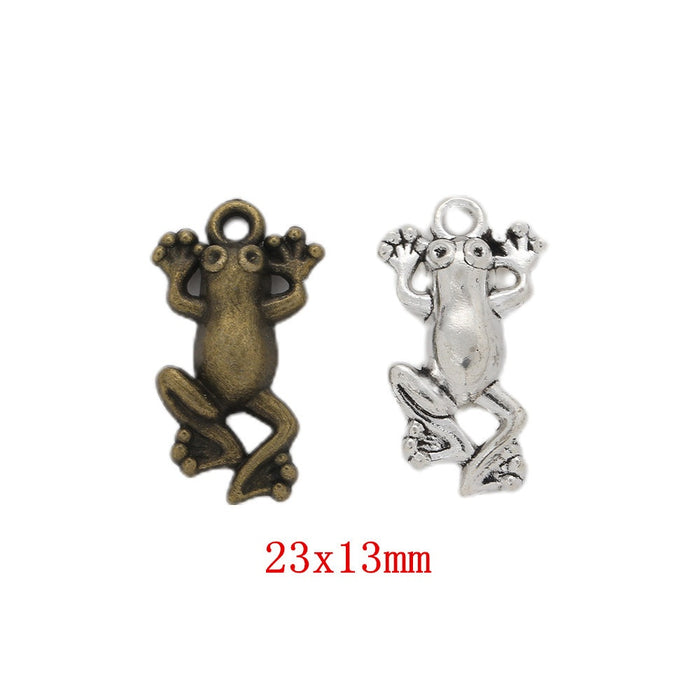 Zinc Alloy Frog Charm Pendant for DIY Necklace Bracelet Jewelry Making