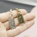 Metal Cassette Tape Keychain Bag Charm view 3