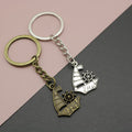 Metal Sailboat Keychain Bag Charm view 1