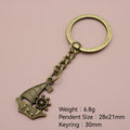 Metal Sailboat Keychain Bag Charm view 2