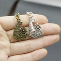 Metal Sailboat Keychain Bag Charm view 3