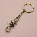 Metal Simple Thorn Pendant Keychain Punk Bag Charm view 6