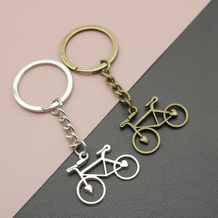 Zinc Alloy Road Bike Keychain Bag Charm Gift