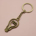 Zinc Alloy Simple Light Bulb Keychain Bag Charm Gift view 6