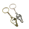 Zinc Alloy Simple Light Bulb Keychain Bag Charm Gift view 5
