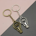 Zinc Alloy Simple Light Bulb Keychain Bag Charm Gift view 1