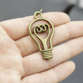 Zinc Alloy Simple Light Bulb Keychain Bag Charm Gift view 4