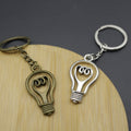 Zinc Alloy Simple Light Bulb Keychain Bag Charm Gift view 3