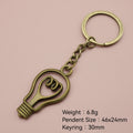 Zinc Alloy Simple Light Bulb Keychain Bag Charm Gift view 2