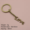 Metal LOVE Letter Keychain For Romantic Bag Charm Gift view 2