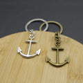 Zinc Alloy Minimal Anchor Pendant Keychain Car Key Ring view 3