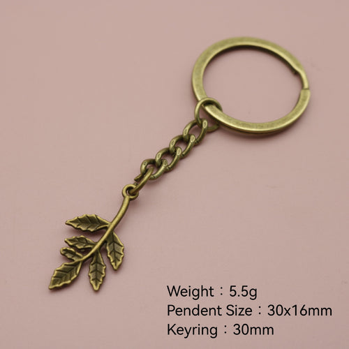 Metal Tree Branch Keychain Bag Charm Key Ring