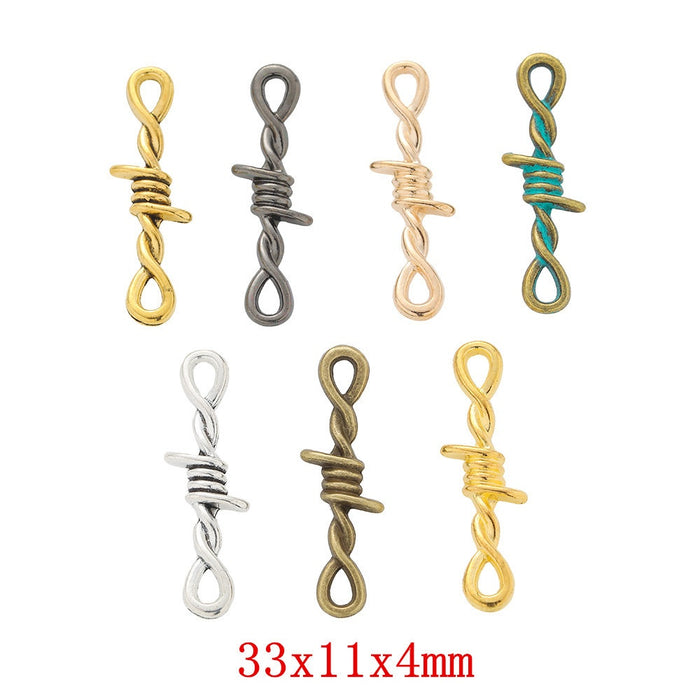 Zinc Alloy Thorns Charm Pendant for DIY Necklace Bracelet Jewelry Making