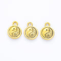 Zinc Alloy Bagua Charm Pendant for DIY Necklace Bracelet Jewelry Making view 3