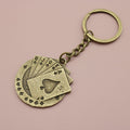 Zinc Alloy Playing Card Keychain For Bag Charm Gift view 6