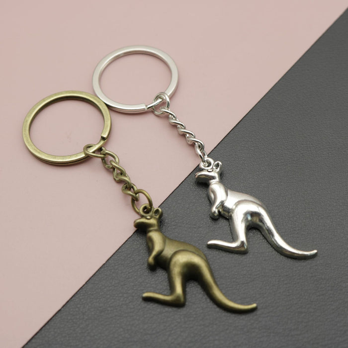 Zinc Alloy Kangaroo Keychain Animal Bag Charm Gift