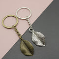 Zinc Alloy Simple Leaf Keychain For Bag Charm Gift view 1