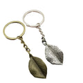 Zinc Alloy Simple Leaf Keychain For Bag Charm Gift view 5