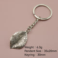 Zinc Alloy Simple Leaf Keychain For Bag Charm Gift view 2