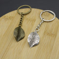 Zinc Alloy Simple Leaf Keychain For Bag Charm Gift view 3
