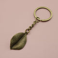 Zinc Alloy Simple Leaf Keychain For Bag Charm Gift view 6