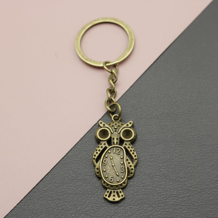 Metal Minimalist Owl Keychain For Bag Charm Gift