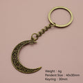 Zinc Alloy Moon Pendant Keychain Bag Charm Gift view 2