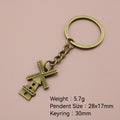 Metal Minimalist Windmill Keychain Bag Charm Gift view 2
