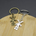 Metal Minimalist Windmill Keychain Bag Charm Gift view 4