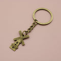 Metal Minimalist Windmill Keychain Bag Charm Gift view 6