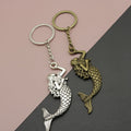Metal Mermaid Tail Keychain Ocean Bag Charm Gift view 1