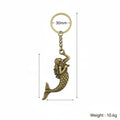 Metal Mermaid Tail Keychain Ocean Bag Charm Gift view 2