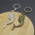 Metal Mermaid Tail Keychain Ocean Bag Charm Gift view 3