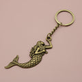 Metal Mermaid Tail Keychain Ocean Bag Charm Gift view 6