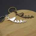 Metal Parent And Child Bird Keychain Gift view 4