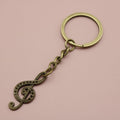 Metal Musical Note Keychain Bag Charm – Antique Copper view 6