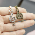 Metal Musical Note Keychain Bag Charm – Antique Copper view 3