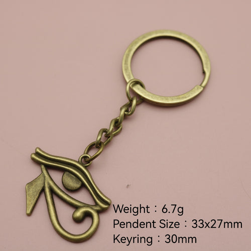 Metal Eye Pendant Keychain Bag Charm Gift