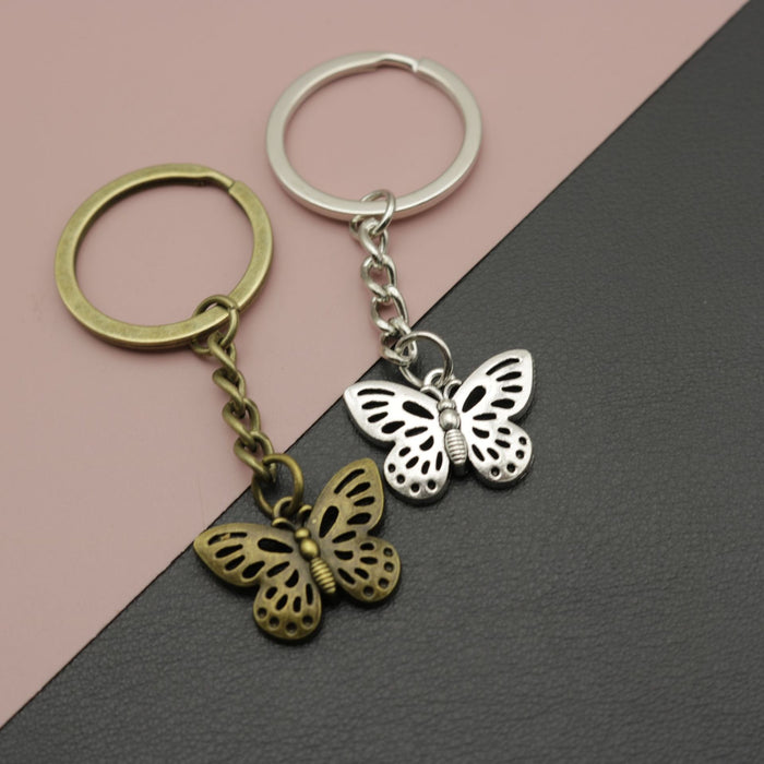 Metal Butterfly Keychain Bag Charm (4949)