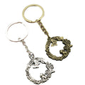 Metal Floral Wreath Keychain Minimalist Bag Charm Gift view 5