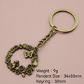 Metal Floral Wreath Keychain Minimalist Bag Charm Gift view 2