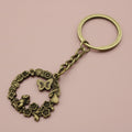 Metal Floral Wreath Keychain Minimalist Bag Charm Gift view 6