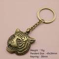 Metal Tiger Head Keychain For Bag Charm Gift view 2