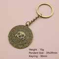 Zinc Alloy Minimal Skull Plate Keychain Bag Charm Gift view 2